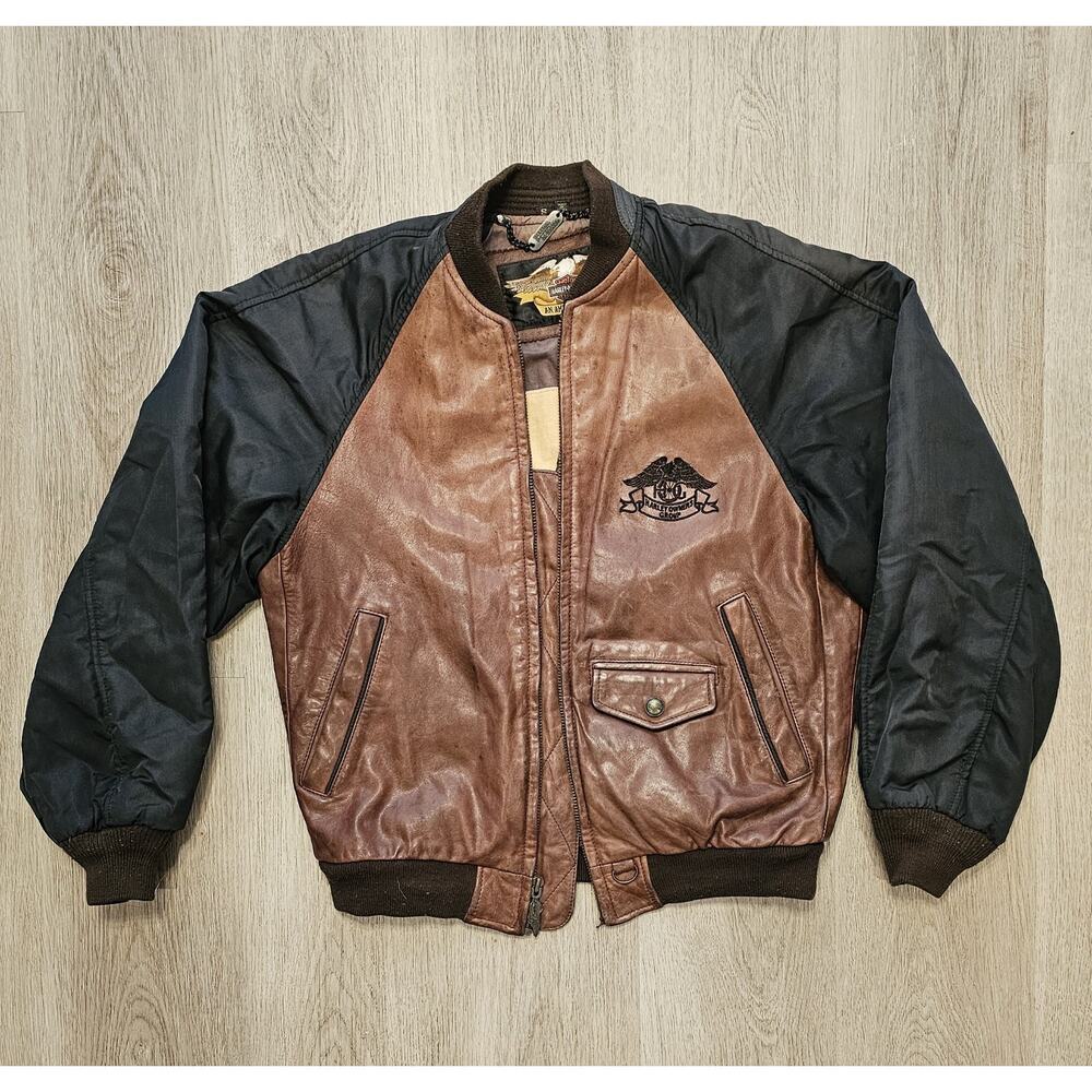 vintage Harley Davidson leather jacket size small